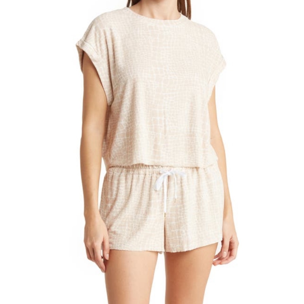 NYT Honeydew Intimates Short Sleeve Pajama Set